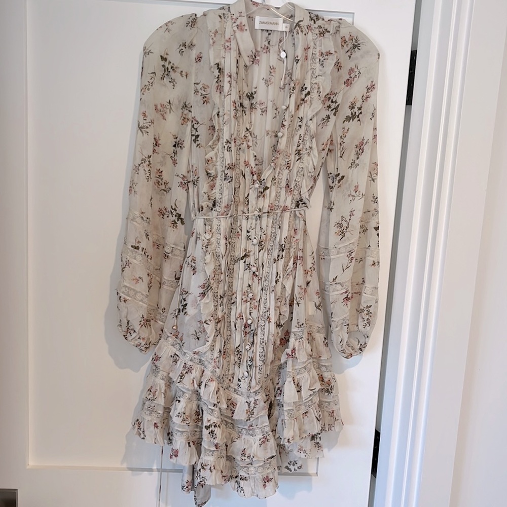 Zimmermann Ruffle Mini Dress